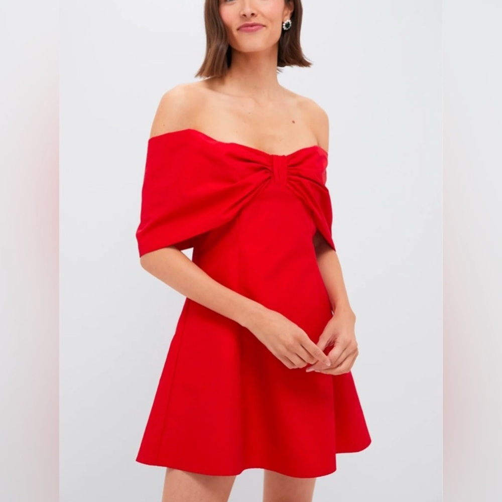 Tuckernuck Hyacinth House Red off the shoulder mini dress Valentines Day